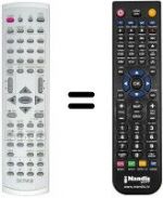 Télécommande équivalente Denver TVD-2102C